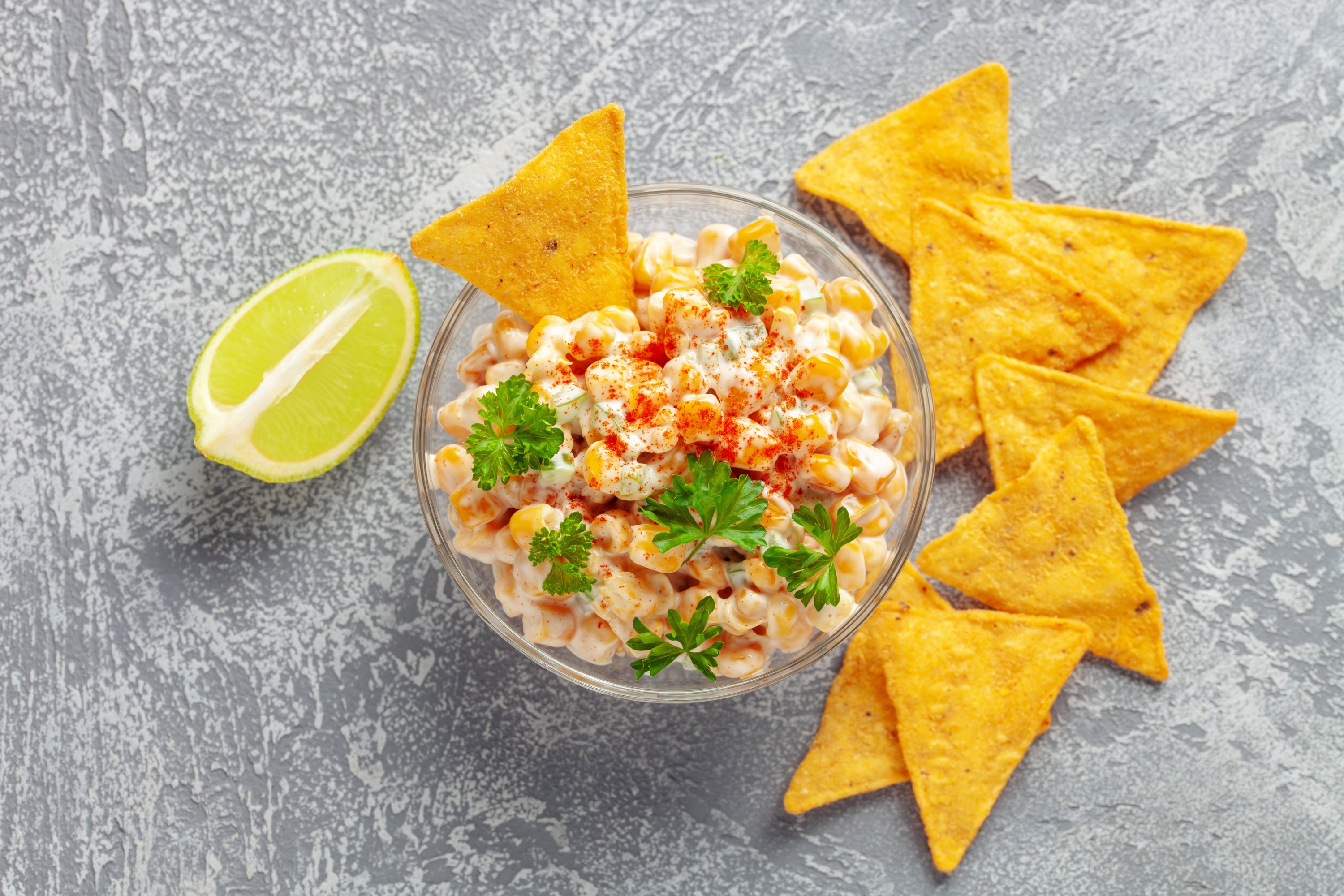 Mexican Street Corn Dip With Manchas Crunch Tortilla Chips - Casa Manchas