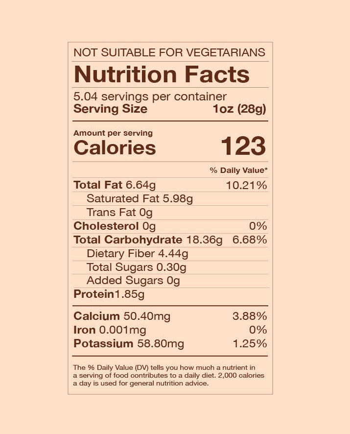 Manchas tortilla chips nutrition facts panel